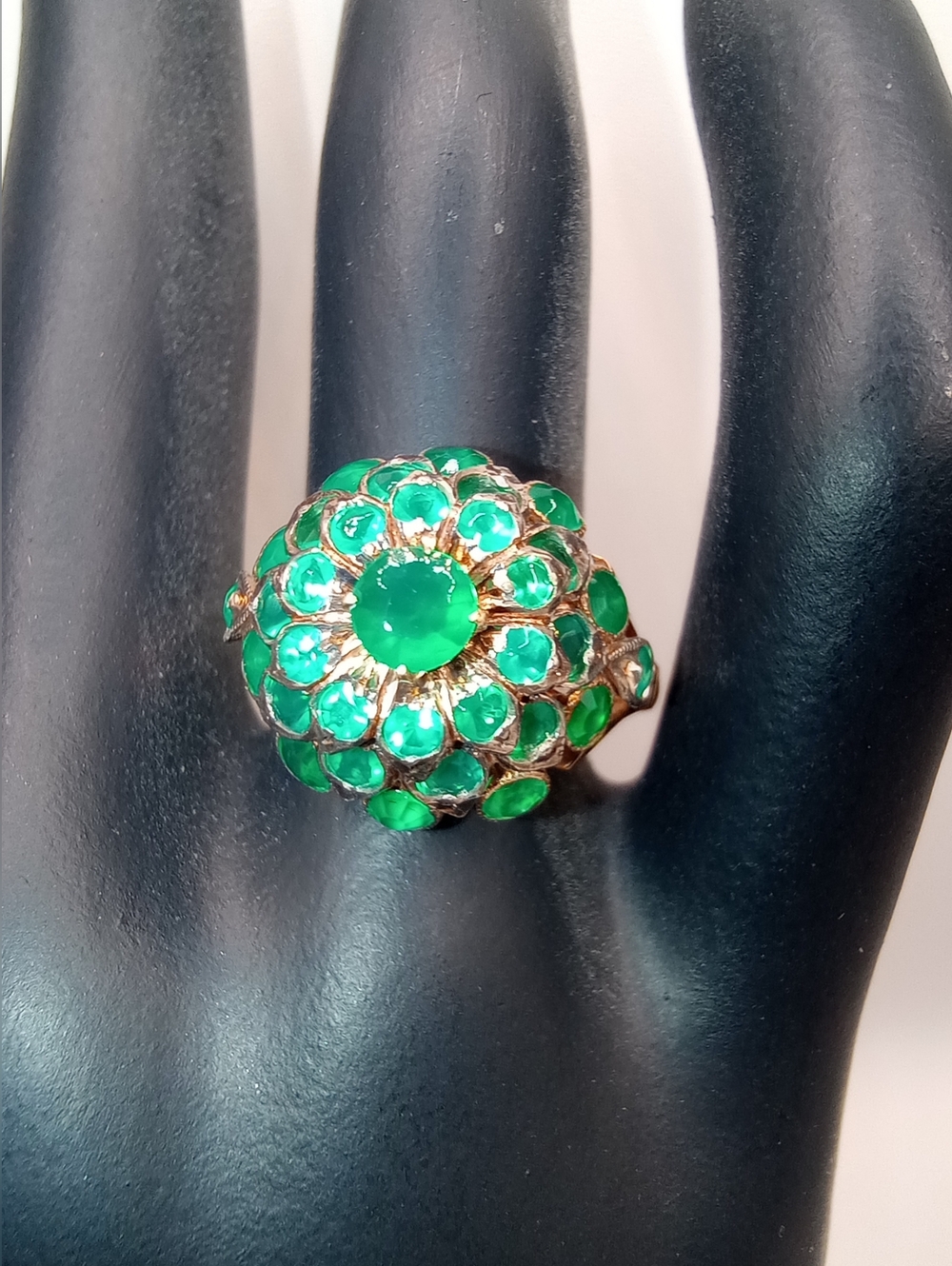 Green Emerald Cocktail Ring - Women Jewelry